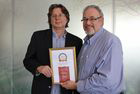 Receiving Best of Budapest award in 2012